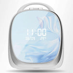 Vanity Organizer with LED Mirror and Clock